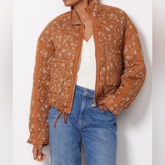 Blank NYC Jackets & Blazers - Blank NYC Brown Patch It Up Floral Bomber Jacket NWT Size XS NWT